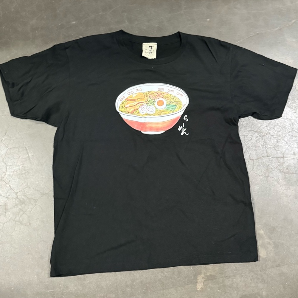 Ramen Short Sleeve Shirt Black Size Large